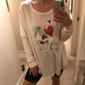 Wildfox Christmas Top Size M
